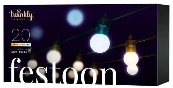 Twinkly TWF020GOP-BEU - LED Kültéri dekoratív lánc 20xLED 14m IP44 Wi-Fi