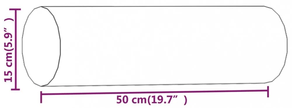 2 db világossárga szövet díszpárna Ø15x50 cm