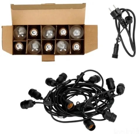 LED Kültéri dekoratív lánc BAJA ST64 10xE27/1W/230V 10,9m IP44 meleg fehér