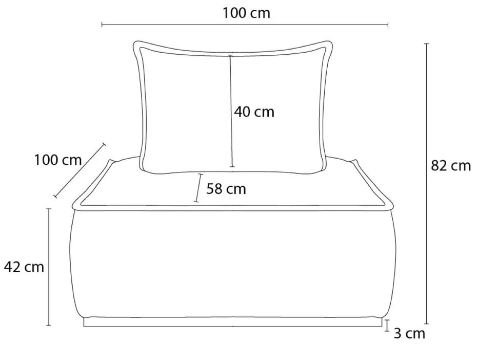 Fekete zsenília fotel Elisa – Bobochic Paris