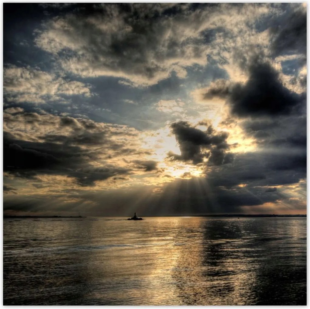 Plakátok 70x70 Naplemente a felhők között