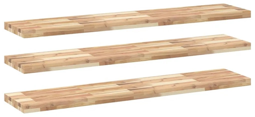 3 db kezeletlen tömör akácfa függőpolc 160 x 30 x 4 cm