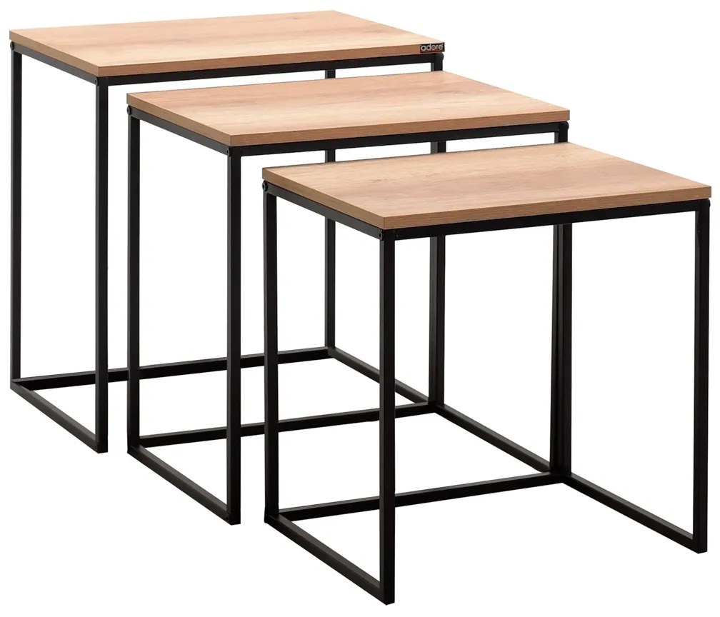 Összecsukható asztal SHP 933 Fekete, 3 db