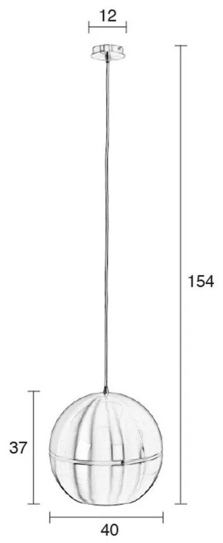 Retro aranyszínű függőlámpa, ø 40 cm - Zuiver