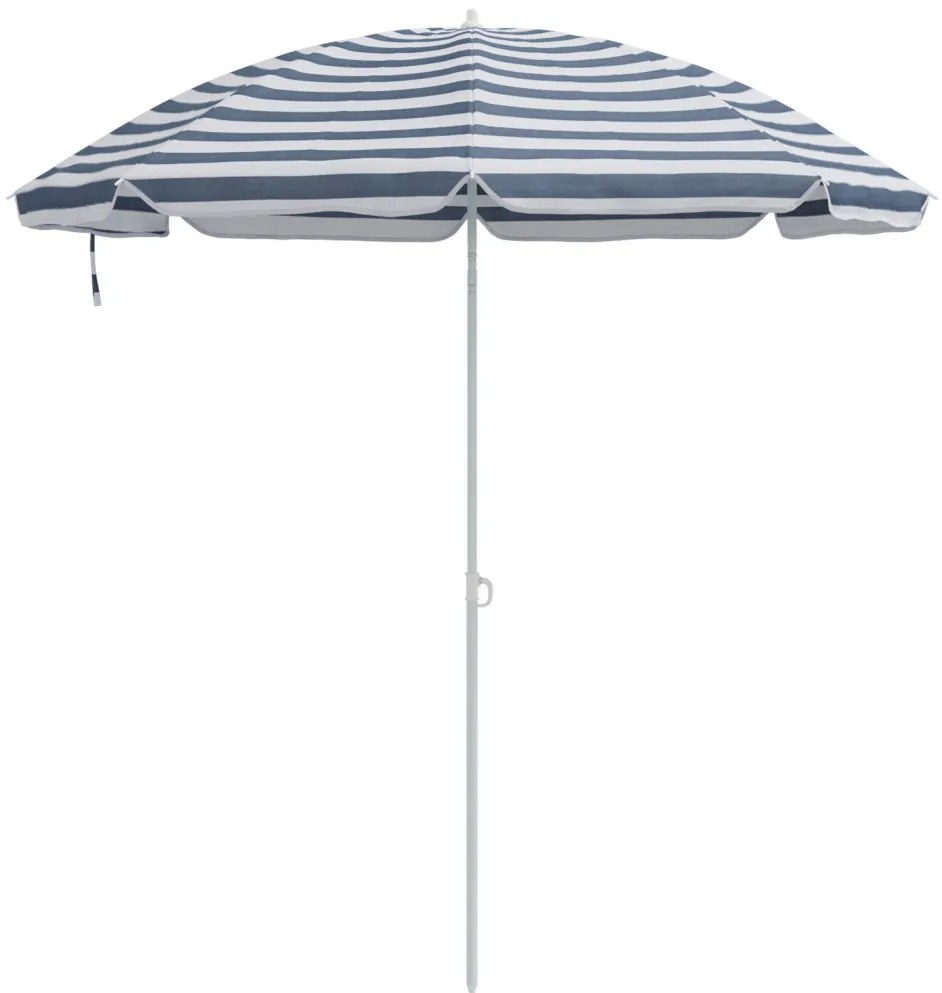 Strandernyő Aluminium Tartóval Kék és Fehér 300 cm