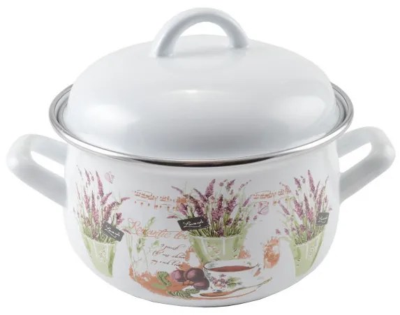 Perfect Home Levendula Zománcozott lábas 16 cm+fedő 14223