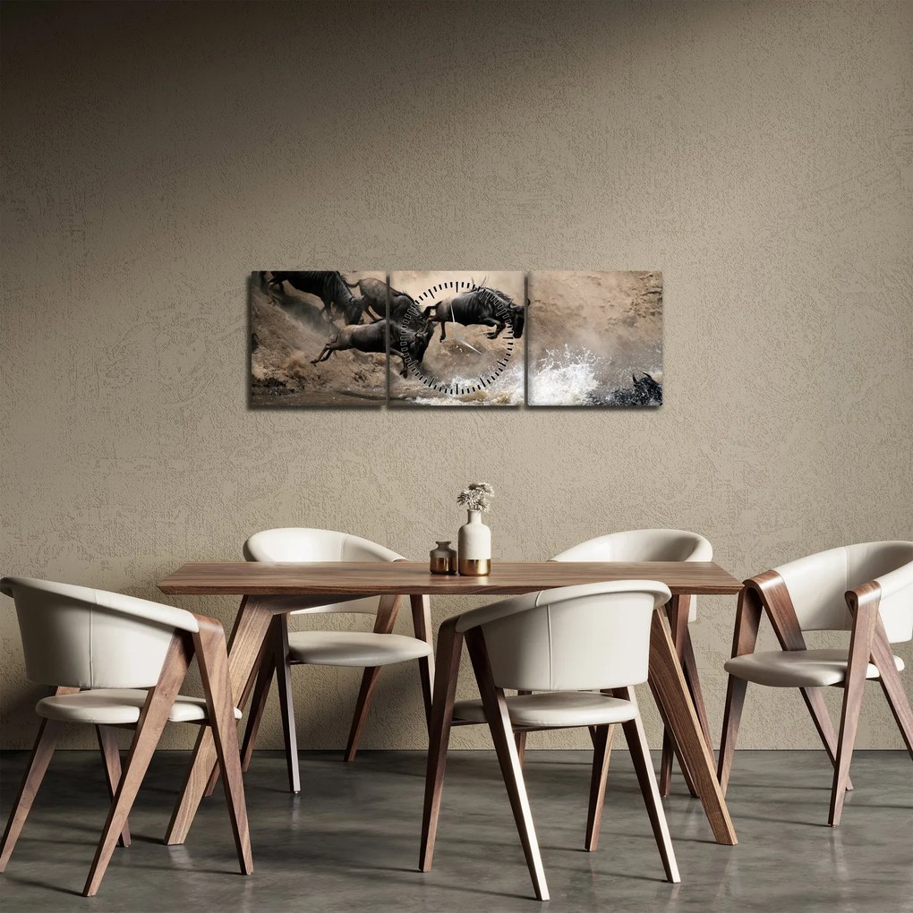 Kép - Gnúcsorda (órával) (90x30 cm)