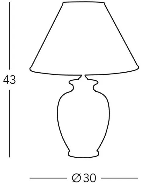 Kolarz 0014.73.6 - Asztali lámpa TLAVORIO 1xE27/100W/230V