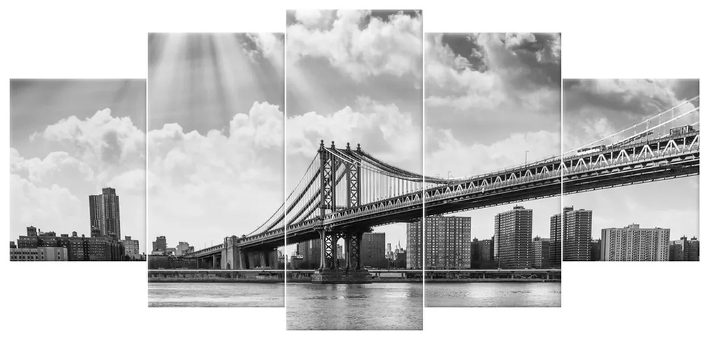 Gario Vászonkép Brooklyn New York - 5 részes Méret: 125 x 70 cm