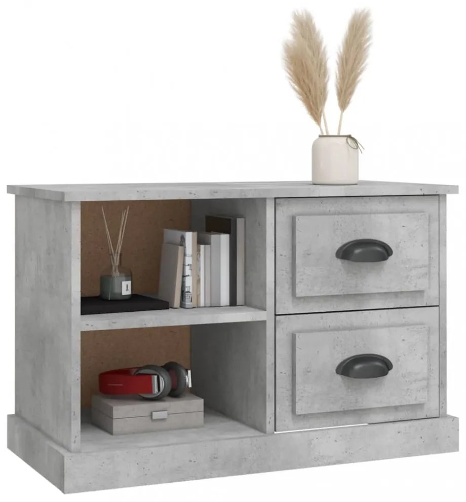 betonszürke szerelt fa TV-szekrény 73x35,5x47,5 cm
