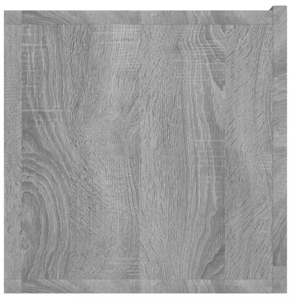 2 db füstös tölgy szerelt fa függő TV-szekrény 60 x 30 x 30 cm