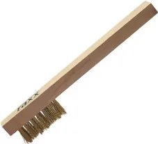 Gyújtógyertya kefe fa nyéllel réz 3x6 soros 0,18mm