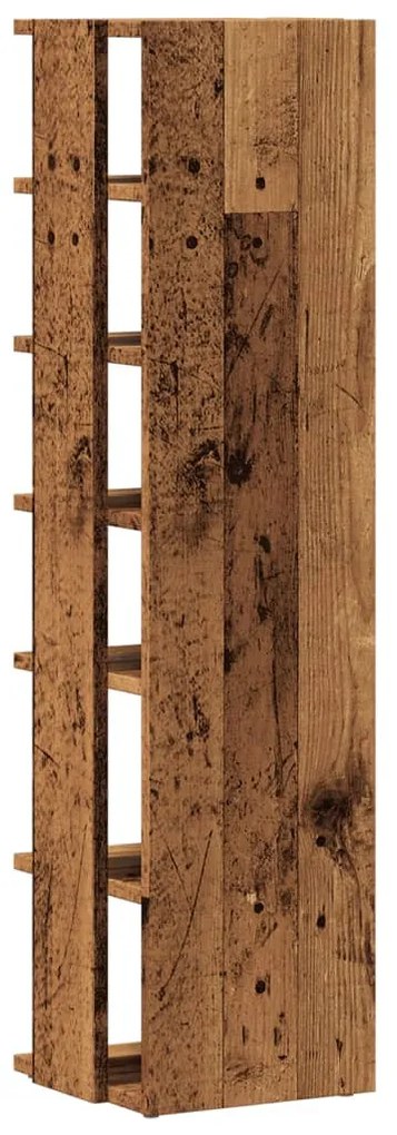 2 db antik fa színű szerelt fa cipőszekrény 28 x 27 x 102 cm