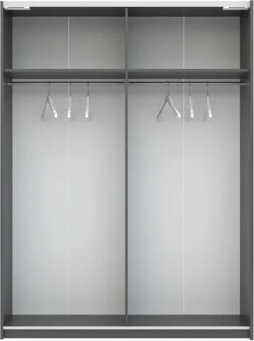 BERNO ruhásszekrény, 150 cm | Antracit/kasmír