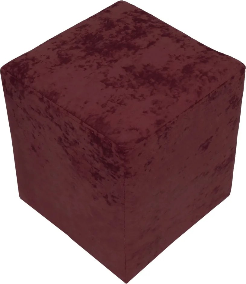 Cube puff - E42 szövet - meggyvörös R