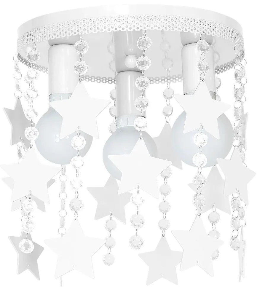 Gyerek mennyezeti lámpa ELZA stars 3xE27/60W/230V fehér