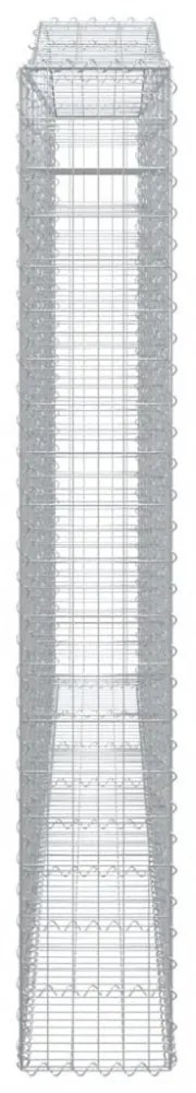 íves horganyzott vas gabion kosár 400x30x200/220 cm