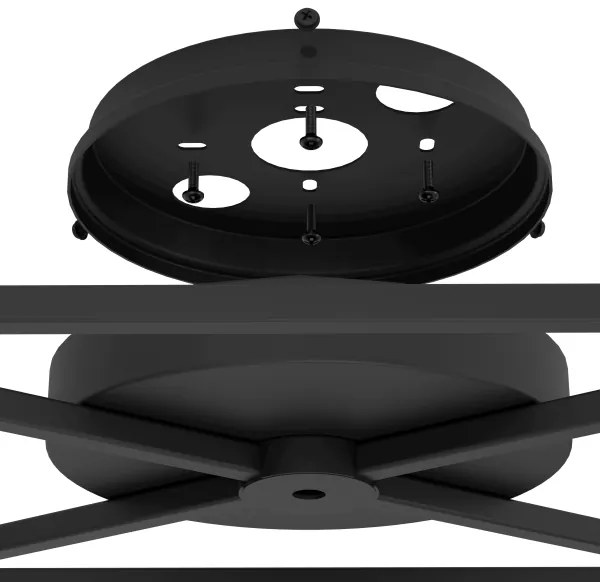 Eglo 43721 - Mennyezeti lámpa SPEKE 5xE27/40W/230V fekete