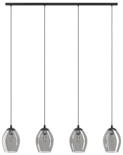 Eglo 39566 - Csillár zsinóron ESTANYS 4xE27/60W/230V füstös