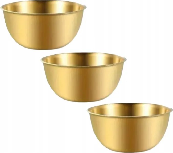 Smukee Rozsdamentes acél tál szett 3 db Arany Ø10 cm