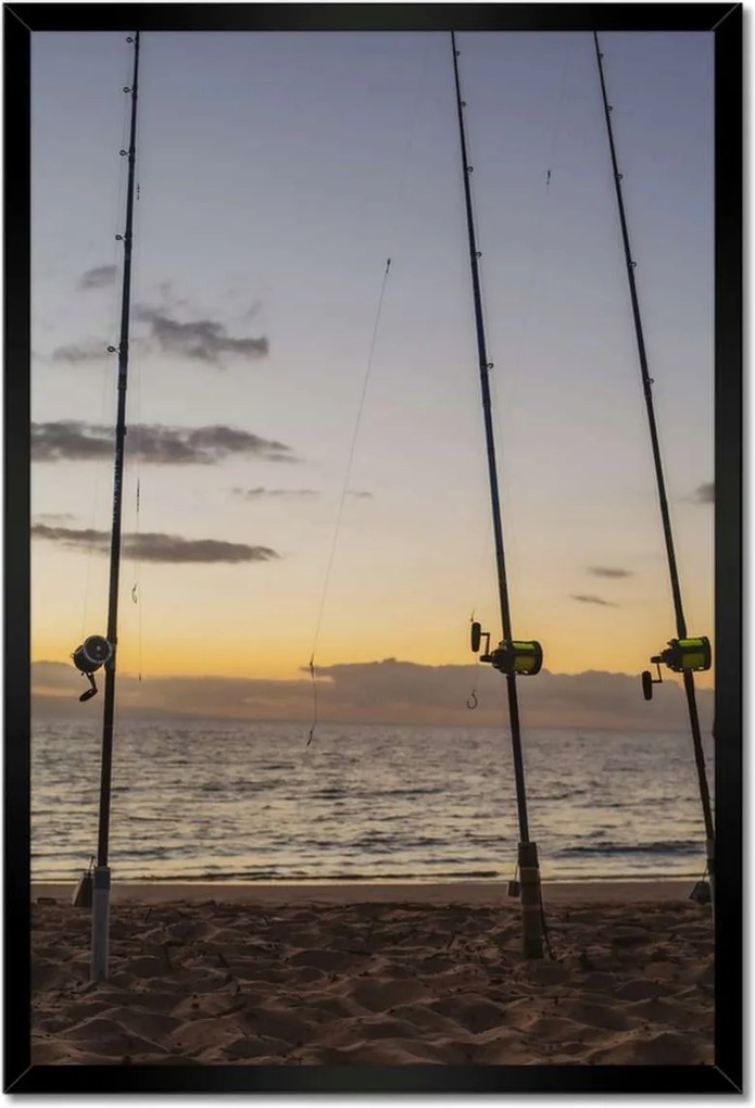 Poszterek keretben 40x60 Kilátás az álló horgászbotokra