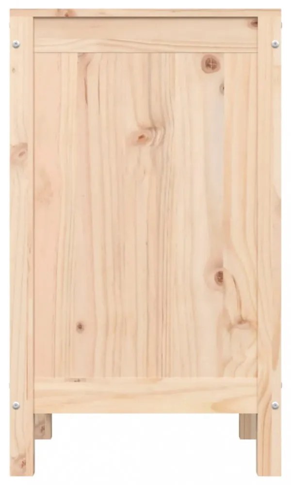 tömör fenyőfa szennyestartó láda 44 x 44 x 76 cm