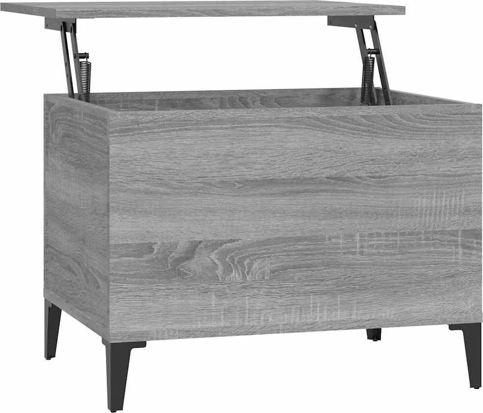 vidaXL szürke sonoma színű szerelt fa dohányzóasztal 60x44,5x45 cm