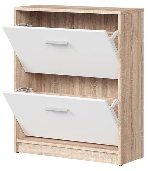 Cipőtároló (cipősszekrény) Nepo Plus 29 (szonoma tölgy + fehér) . 1098399