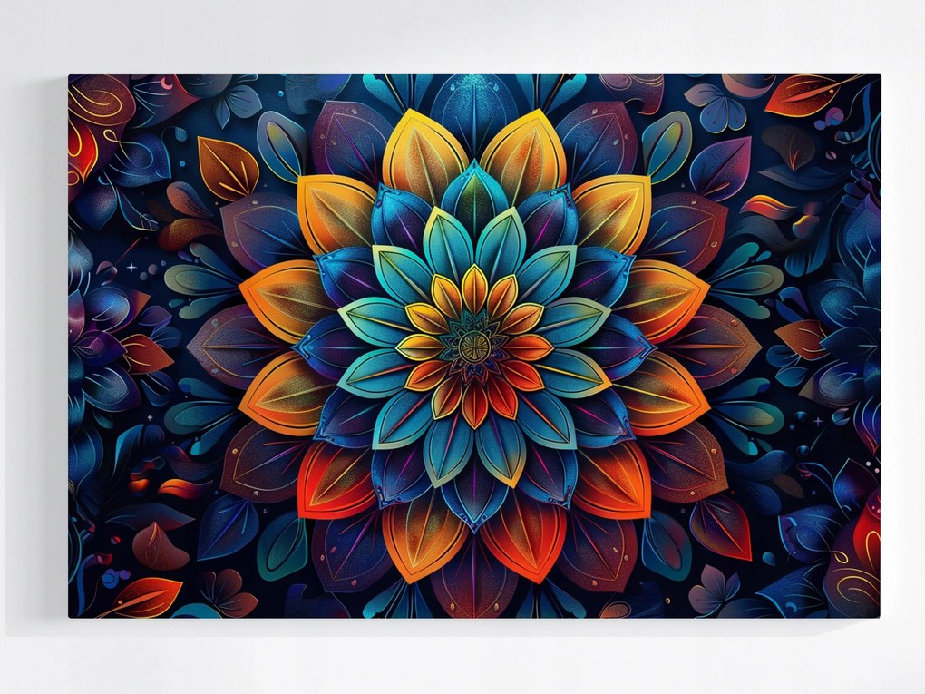 Vászonkép Canvas Mandala Virág Absztrakt Színes Grafika 60x40