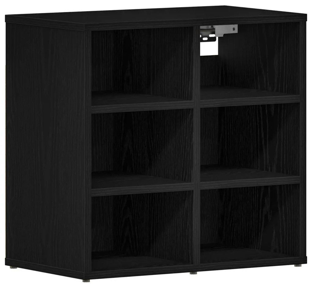 vidaXL Cipőszekrény 2 pcs Fekete tölgy 52 x 30 x 50,5 cm Faanyag