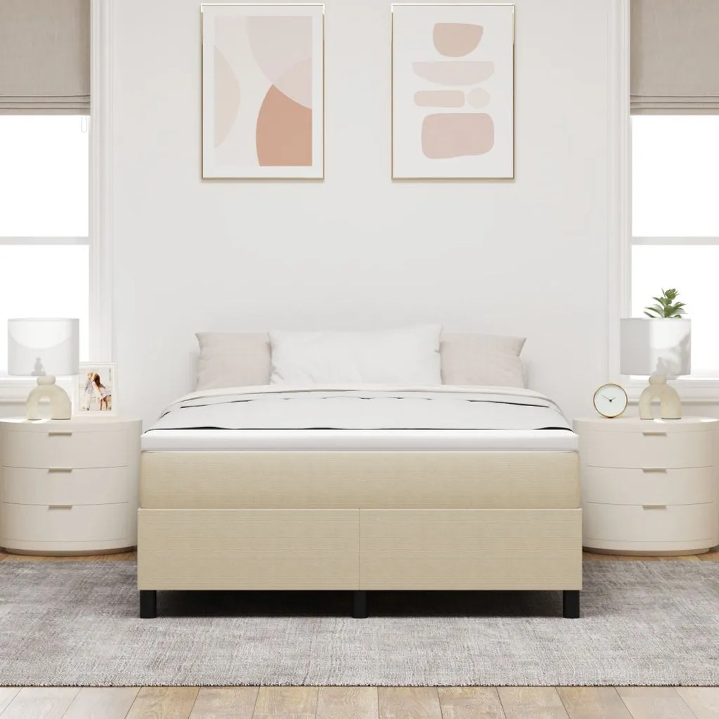 Boxspring Ágy Világos Zöld Szürke 140x200 cm Kordbársony