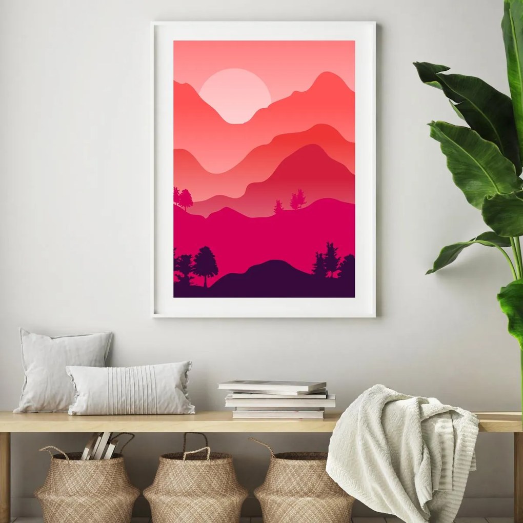 Poszter - Hegyi táj (A4)