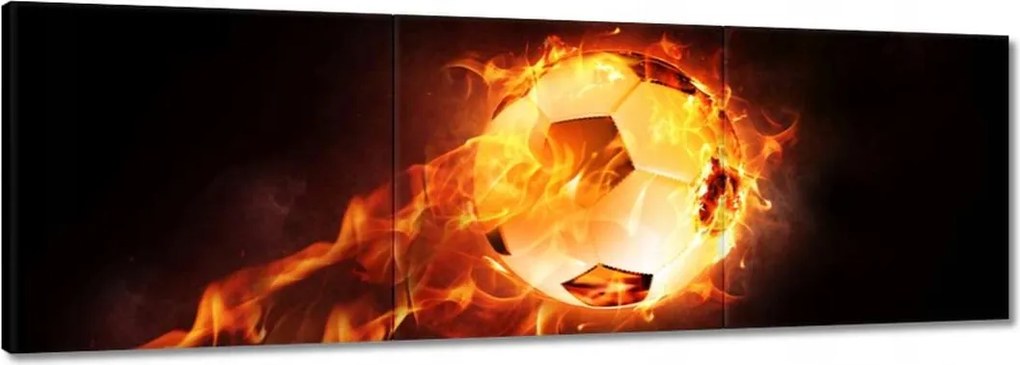 Vászonkép 60x20 Labdarúgás a tűzben