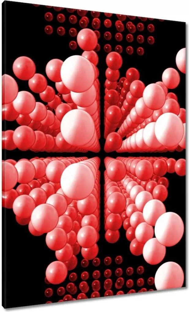 Vászonkép 70x100 Piros Mátrix golyók