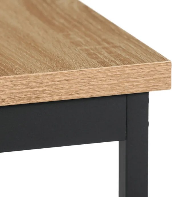 Étkezőgarnitúra 2 paddal, 110x60x75 cm méretben, MDF kivitelben, tölgy színben OAK