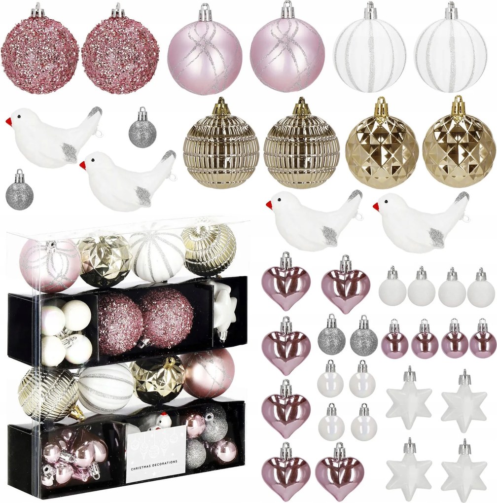 Karácsonyfadísz Nád 40 Db-os Karácsonyfa Medál Szett Törhetetlen