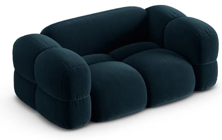 Sötétkék bársony kanapé 180 cm Loretto – Cosmopolitan Design