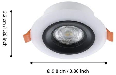Eglo 901118- KÉSZLET 3xLED RGB Dimmelhető fürdőszobai lámpa CALONGE 3,8W/230V IP44 + + távirányító