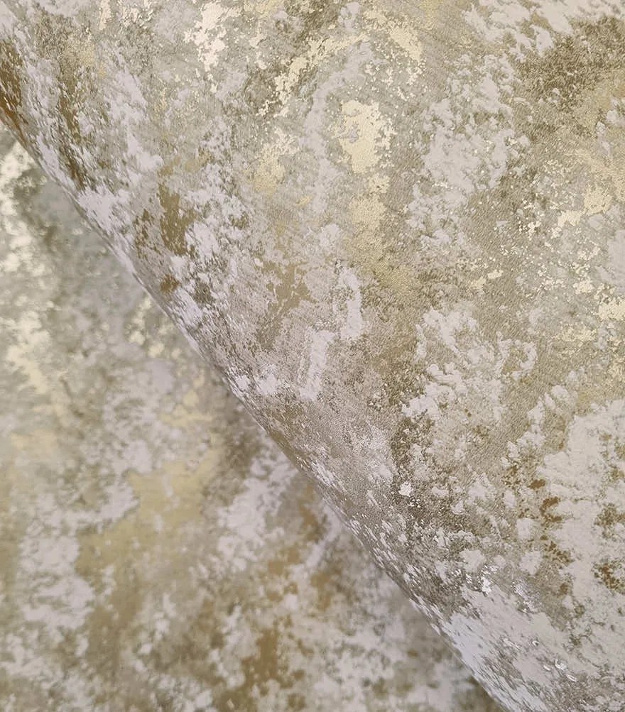 Holden Decor Textura Tinos arany-ezüst márvány mintás fémhatású vlies tapéta – 66160