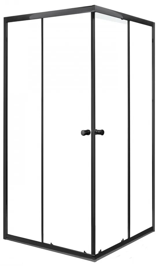 Olga Black 80x80 cm szögletes zuhanykabin zuhanytálca nélkül