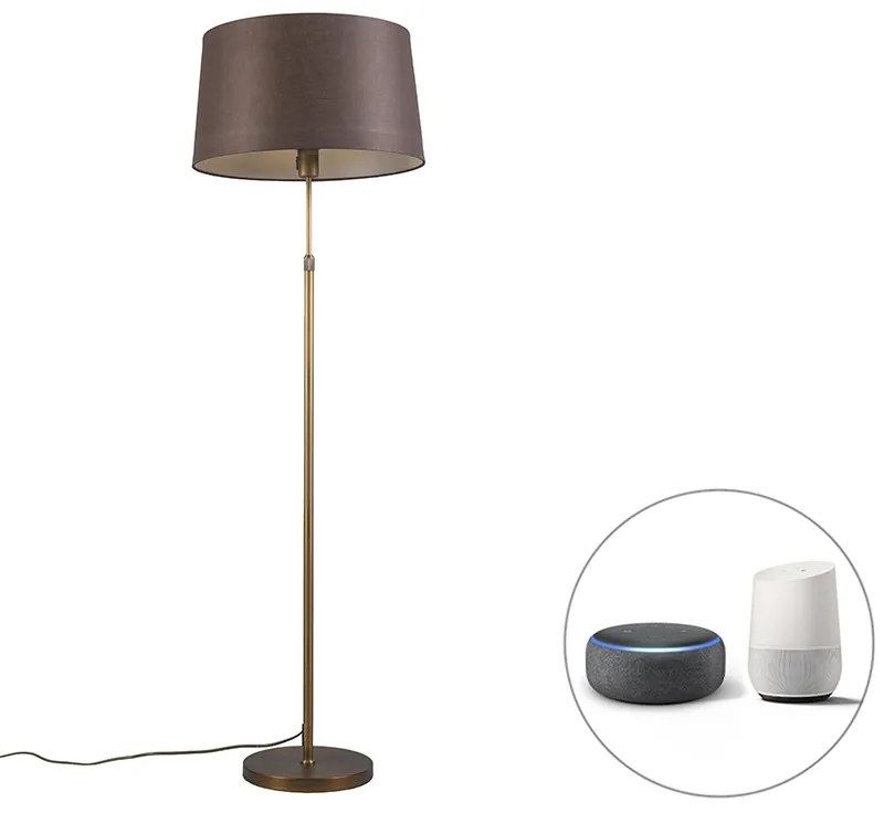 Okos állólámpa bronz barna árnyékolóval 45 cm, WiFi-vel - Parte