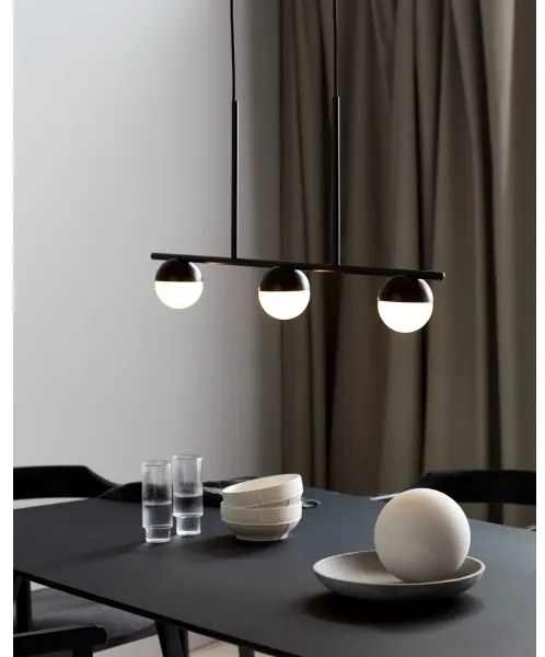 Nordlux - Csillár zsinóron CONTINA 3xG9/5W/230V fekete