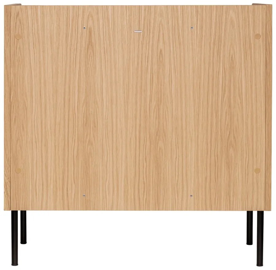Natúr színű magas komód tölgyfa dekorral 80x82 cm Wrap – Bonami Selection