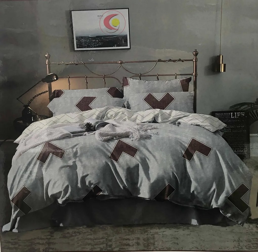 DIRECTION BROWN fotó ágynemű 140x200 cm Ágynemű mérete: 140x200 cm, A csomag tartalma: 7 Készletcsomagolás