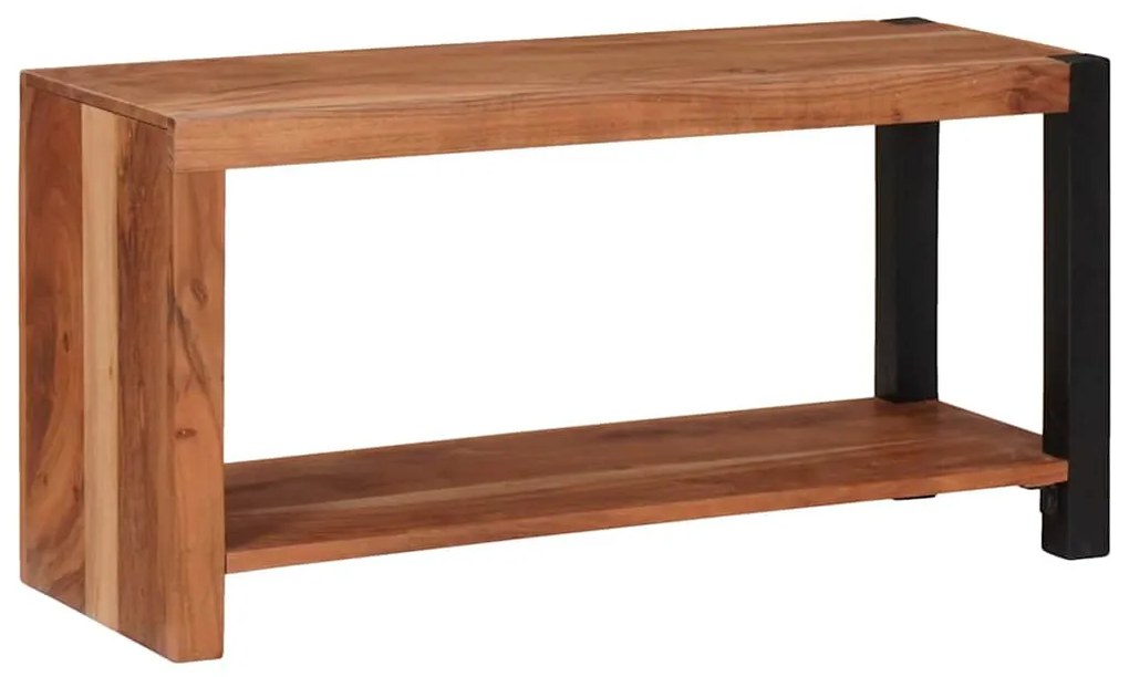Könyvszekrény Barna, Fekete 80 x 30 x 40 cm Tömör Akácfa