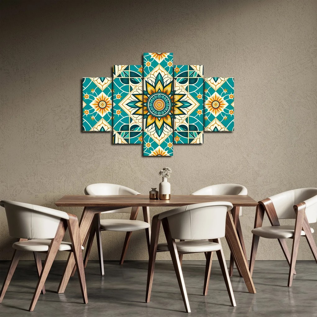 Kép - Türkiz minta (150x105 cm)