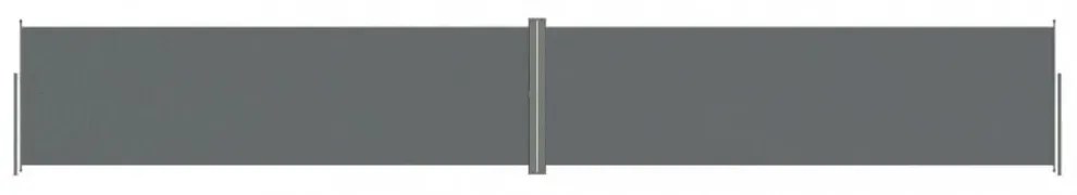 antracitszürke behúzható oldalsó napellenző 180 x 1200 cm