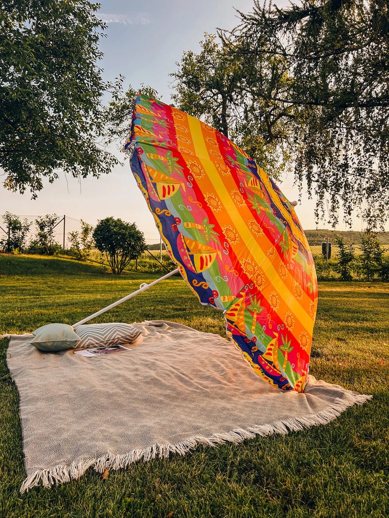 Piros-sárga napernyő BLISS 180 cm