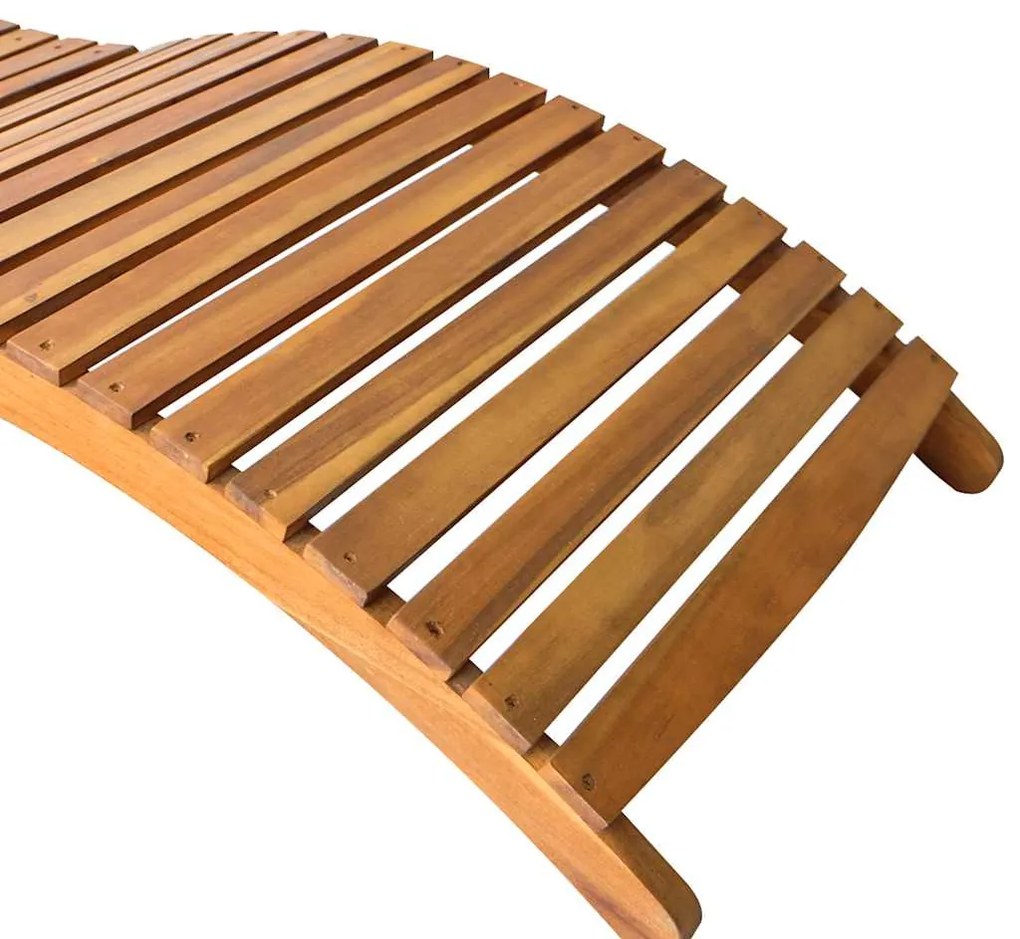 2 db tömör akácfa napozóágy párnákkal