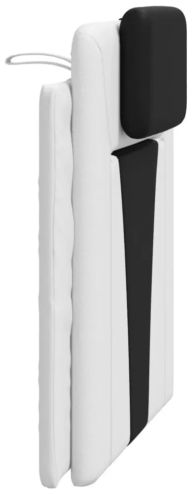 fekete és fehér műbőr fejtámla párna 80 cm